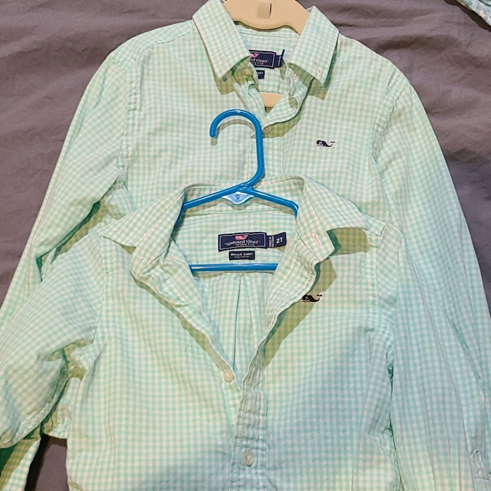 2 matching Vineyard Vines Whale Shirts